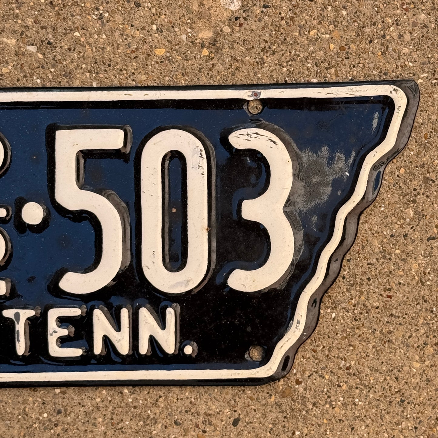 1947 Tennessee Truck License Plate Auto Tag State Shape 14 P2 503
