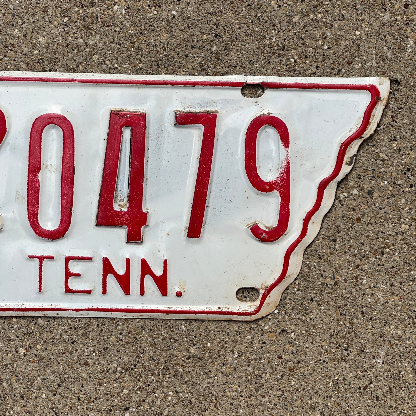 1955 Tennessee License Plate Auto Tag State Shape Long Version 2 120479