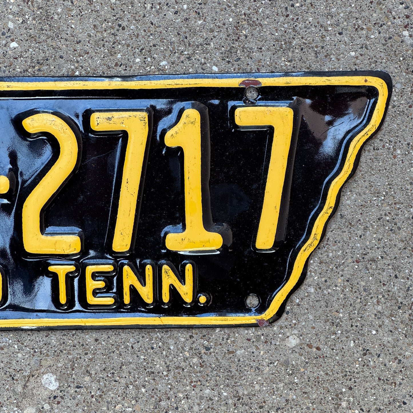 1949 Tennessee License Plate Auto Tag State Shape 19 2717