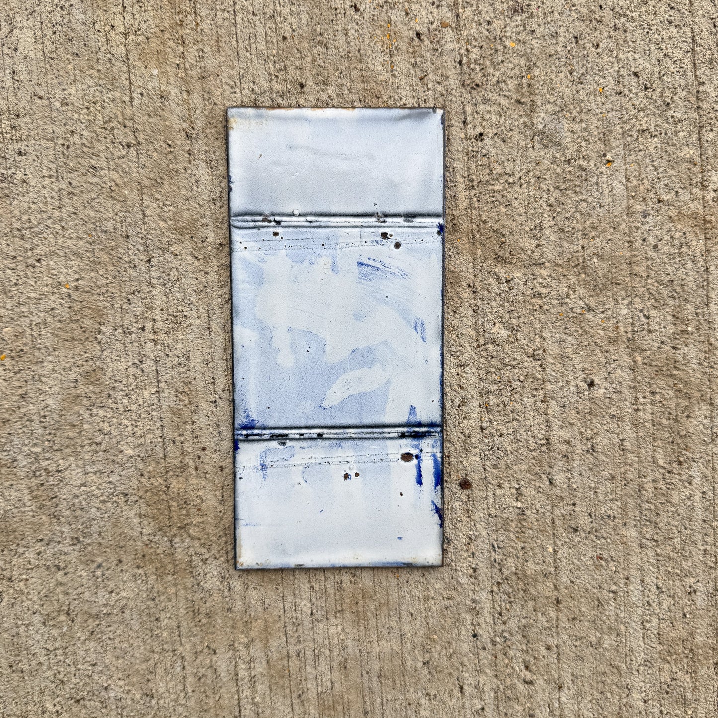1912 Texas Porcelain Prestate License Plate Auto Tag Insert Tile Slab 2