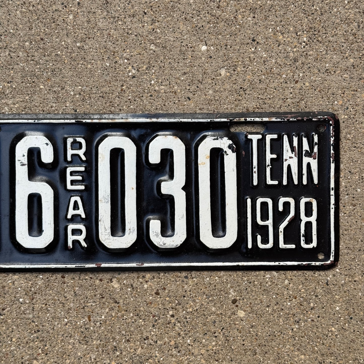 1928 Tennessee License Plate Auto Tag Rear 216030