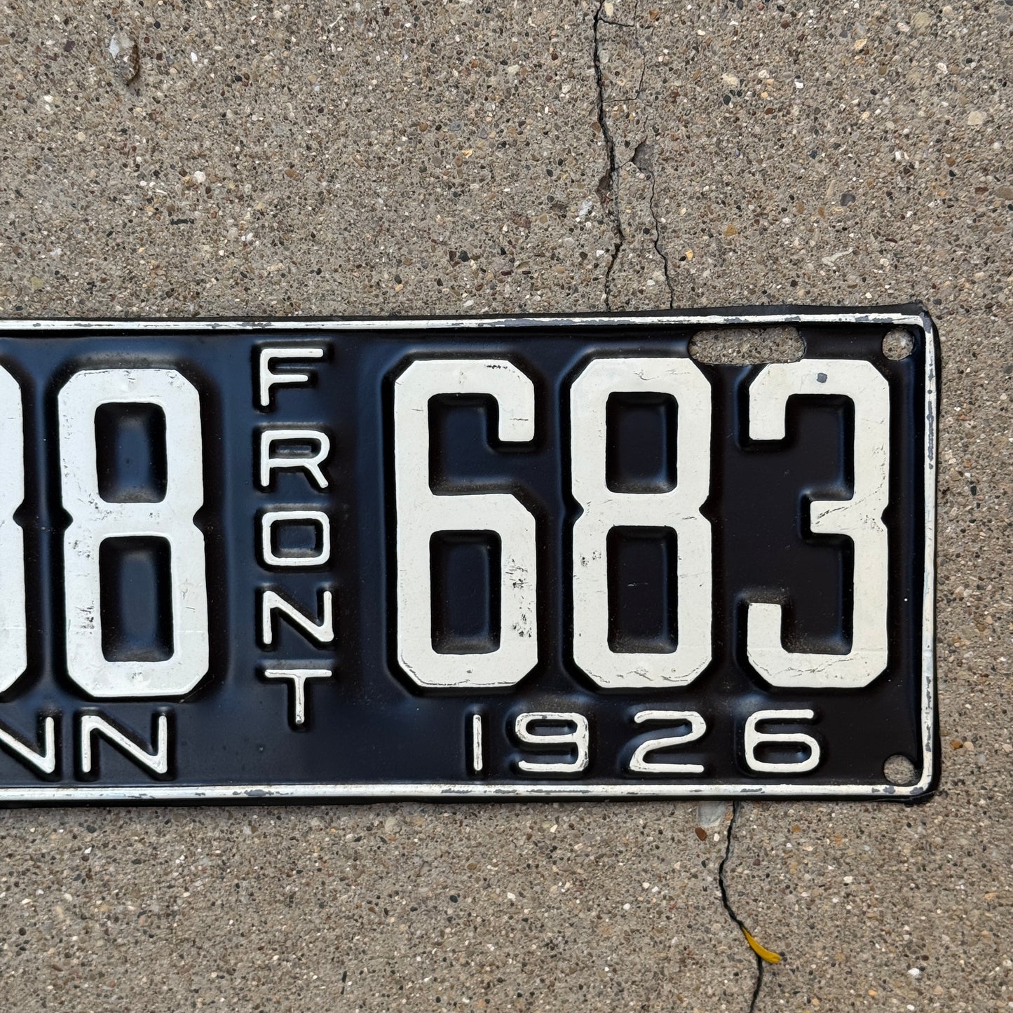 1926 Tennessee License Plate Auto Tag Front 288 683