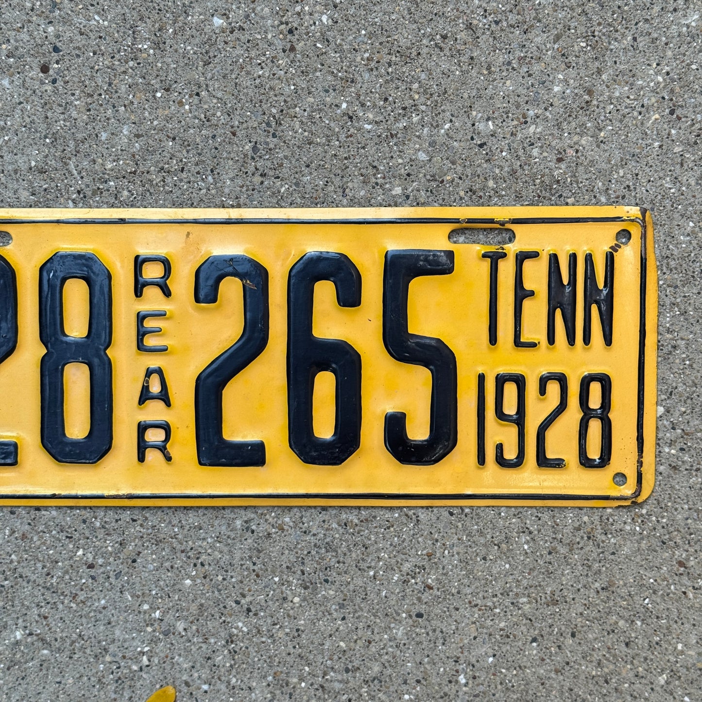 1928 Tennessee Truck License Plate Auto Tag Rear 28265