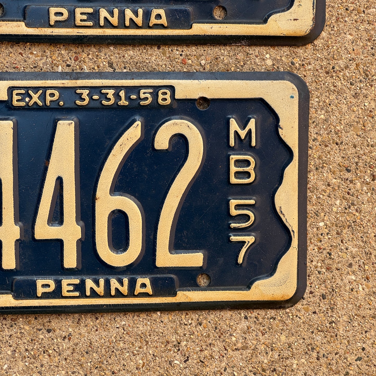 1957 Pennsylvania BOAT License Plate Pair Auto Tag 54462