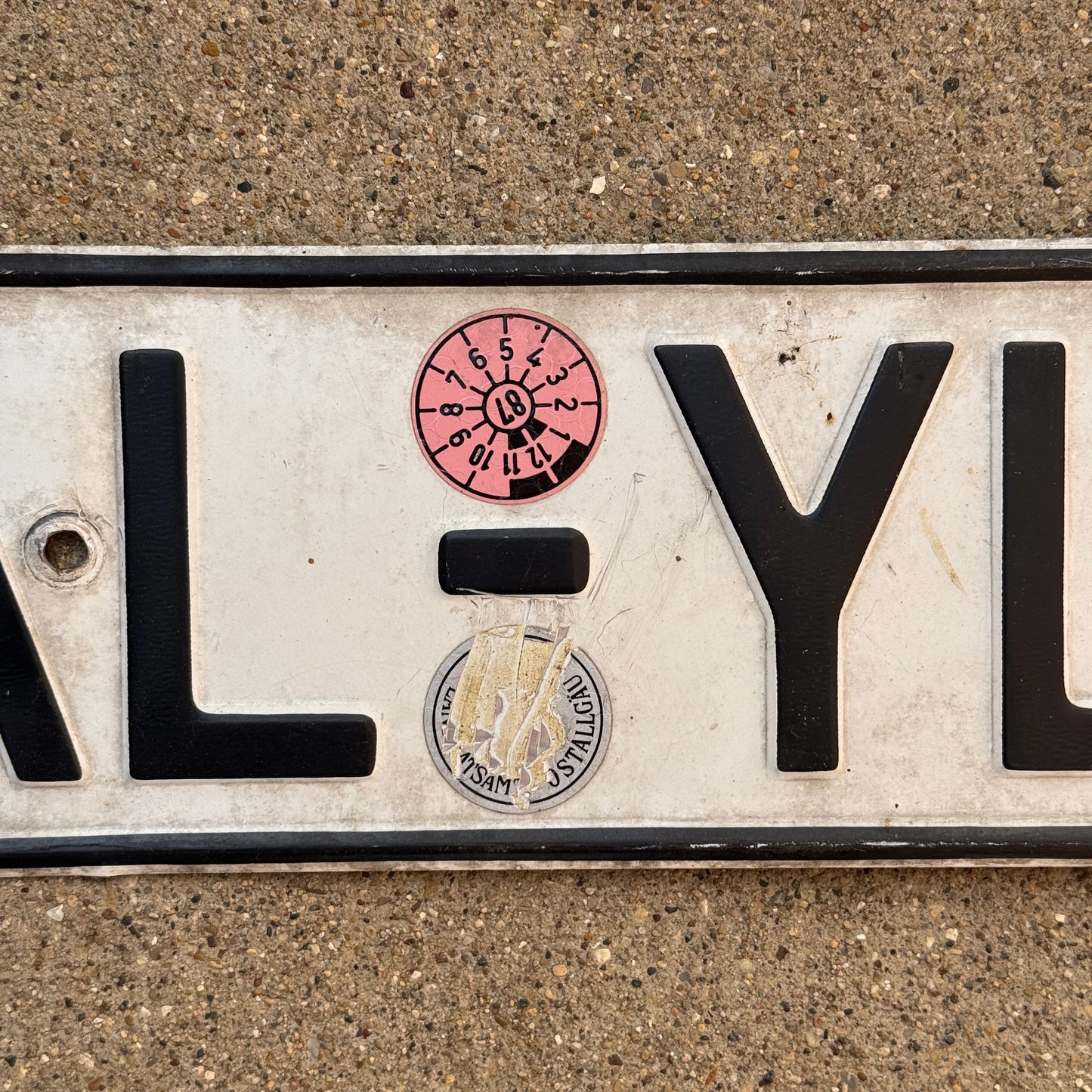 Germany License Plate Auto Tag West German Ostallgäu OAL YL 98