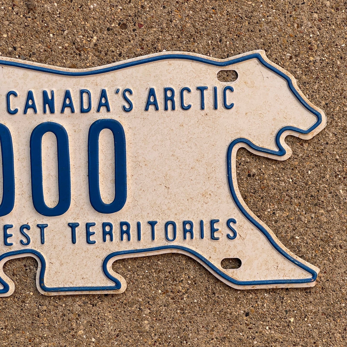 1986 Northwest Territories SAMPLE License Plate Auto Tag NWT Bear 000