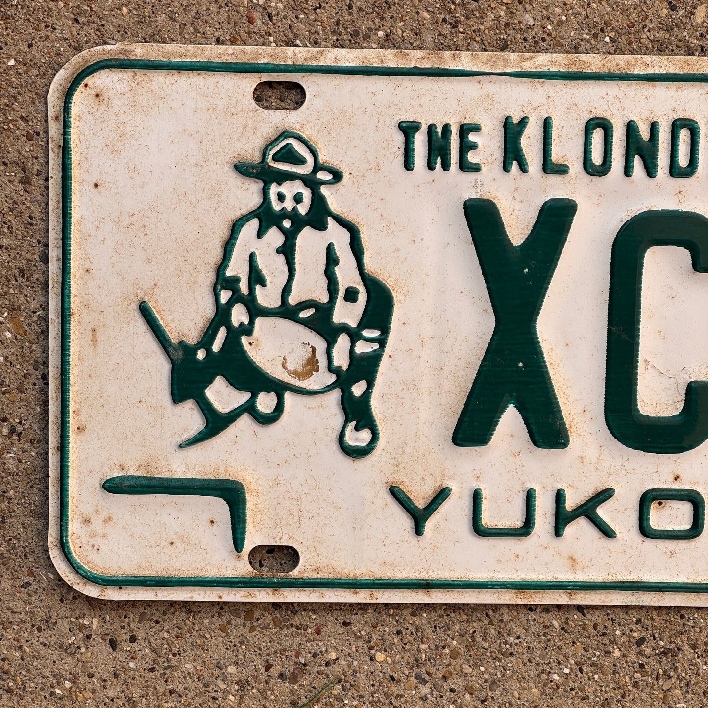 1980 Yukon License Plate Auto Tag Klondike Gold Miner XC 74