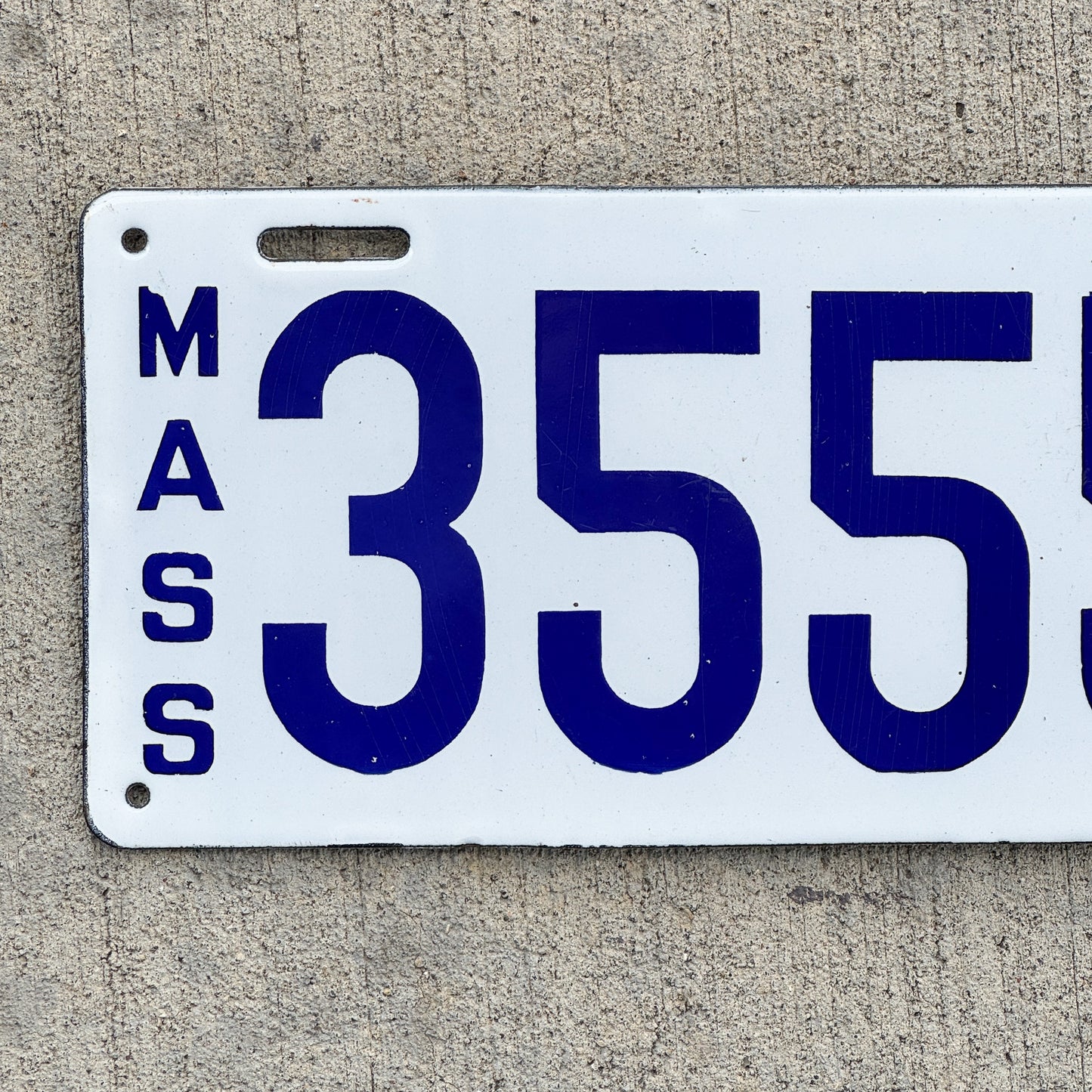 1914 Massachusetts Porcelain License Plate Auto Tag High Quality 35559
