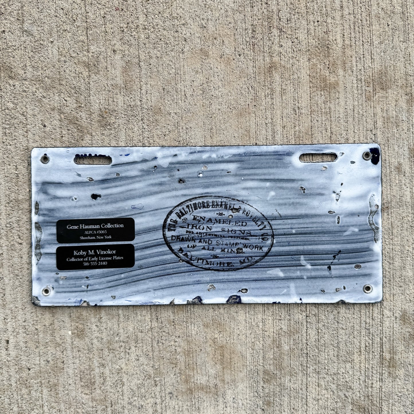 1909 Massachusetts Porcelain License Plate Auto Tag High Quality Low Number Four Digit 9385