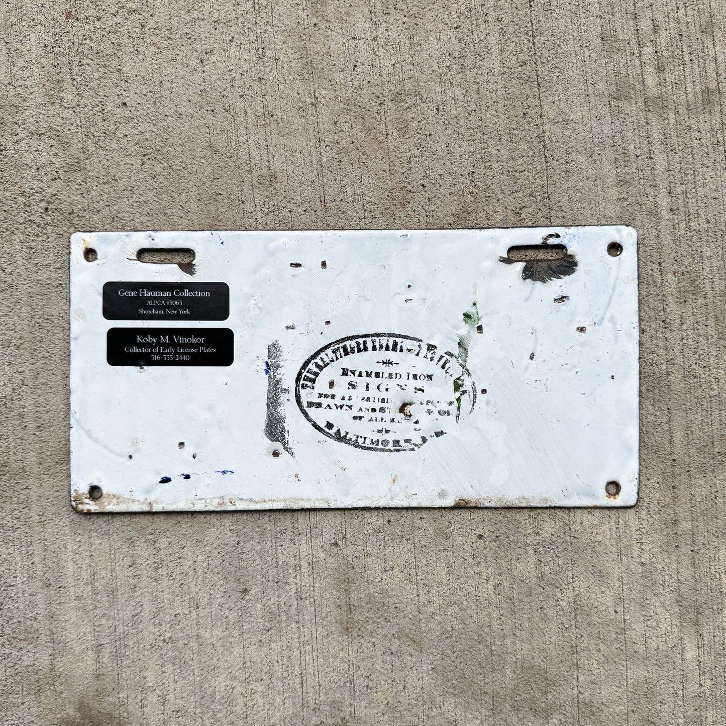 1912 Maryland Porcelain Dealer License Plate Auto Tag High Quality Type 2 A 143