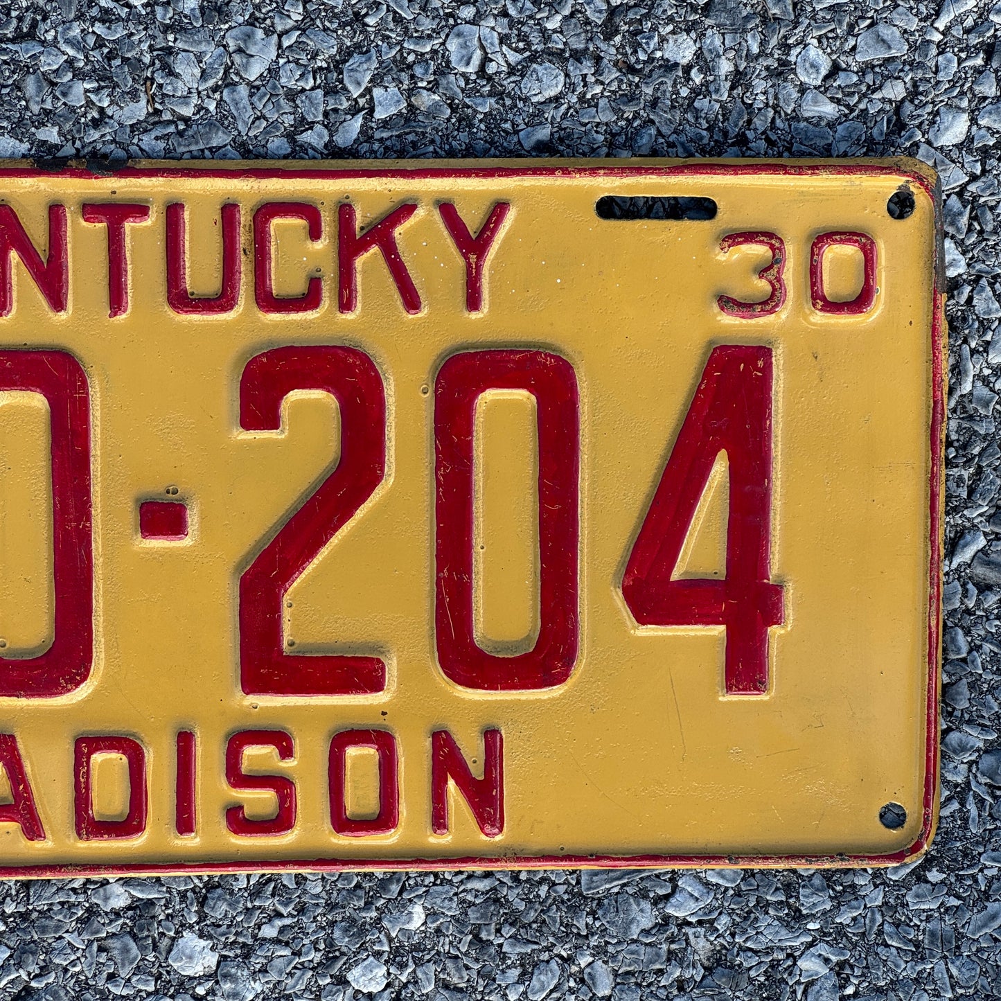 1930 Kentucky In Transit License Plate Auto Tag 10204