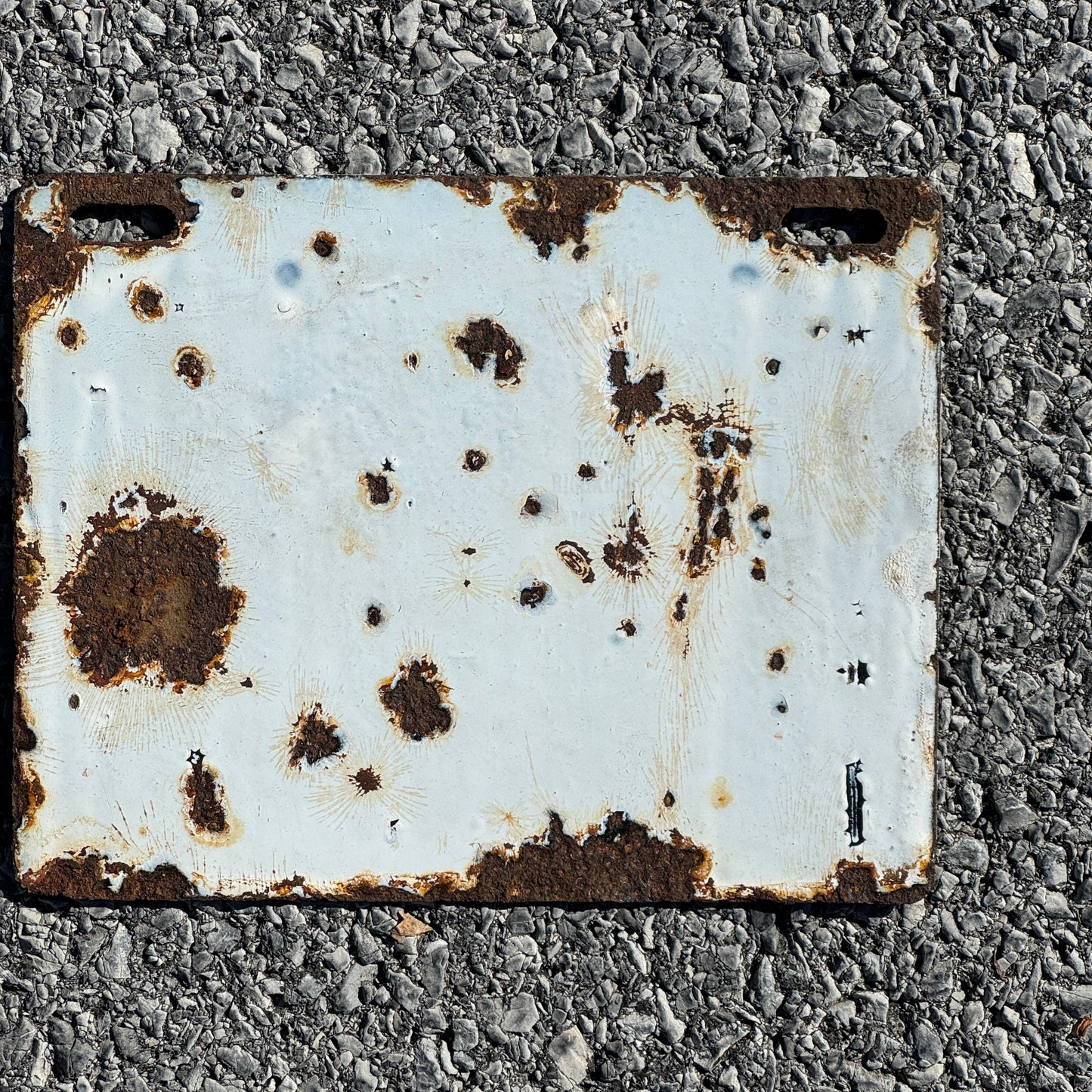 1907 Pennsylvania Porcelain License Plate Auto Tag Low Number Four Digit 2268