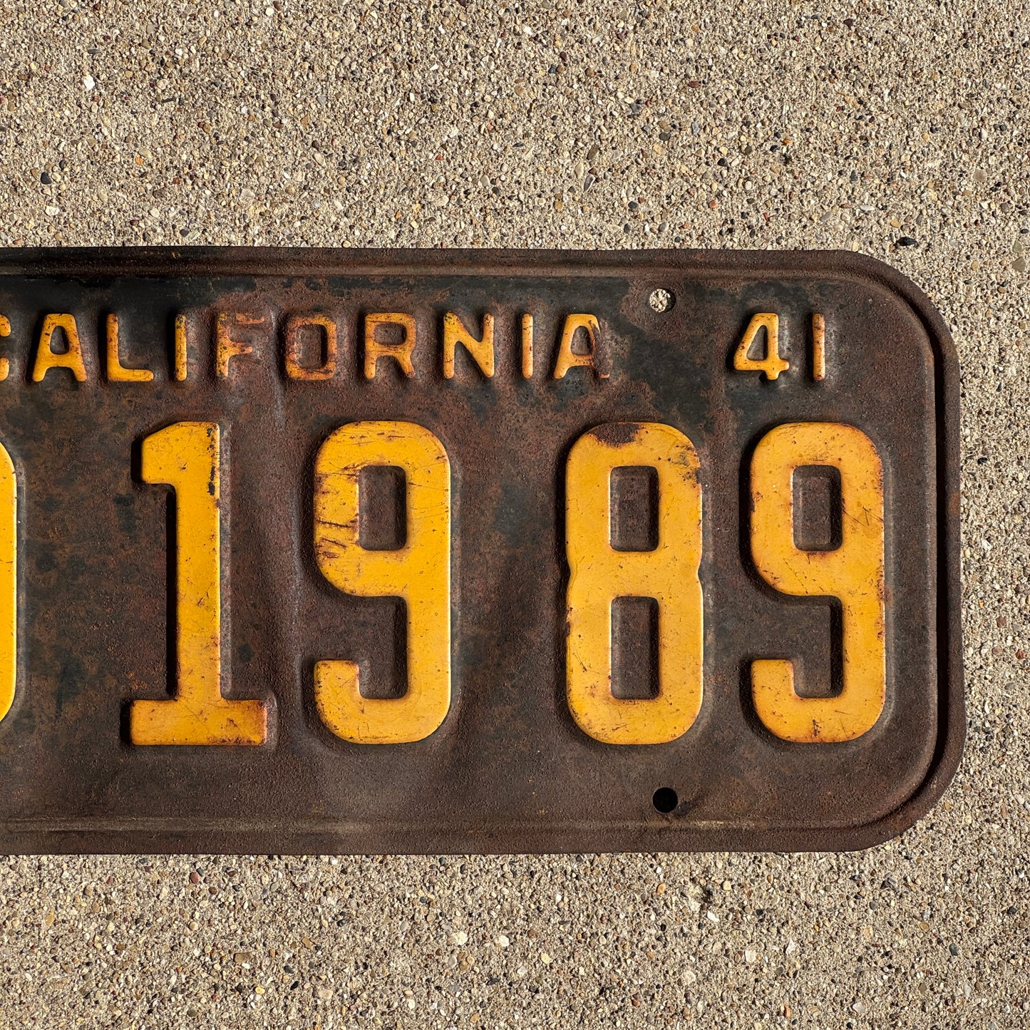 1941 California License Plate Auto Tag 8D 1989