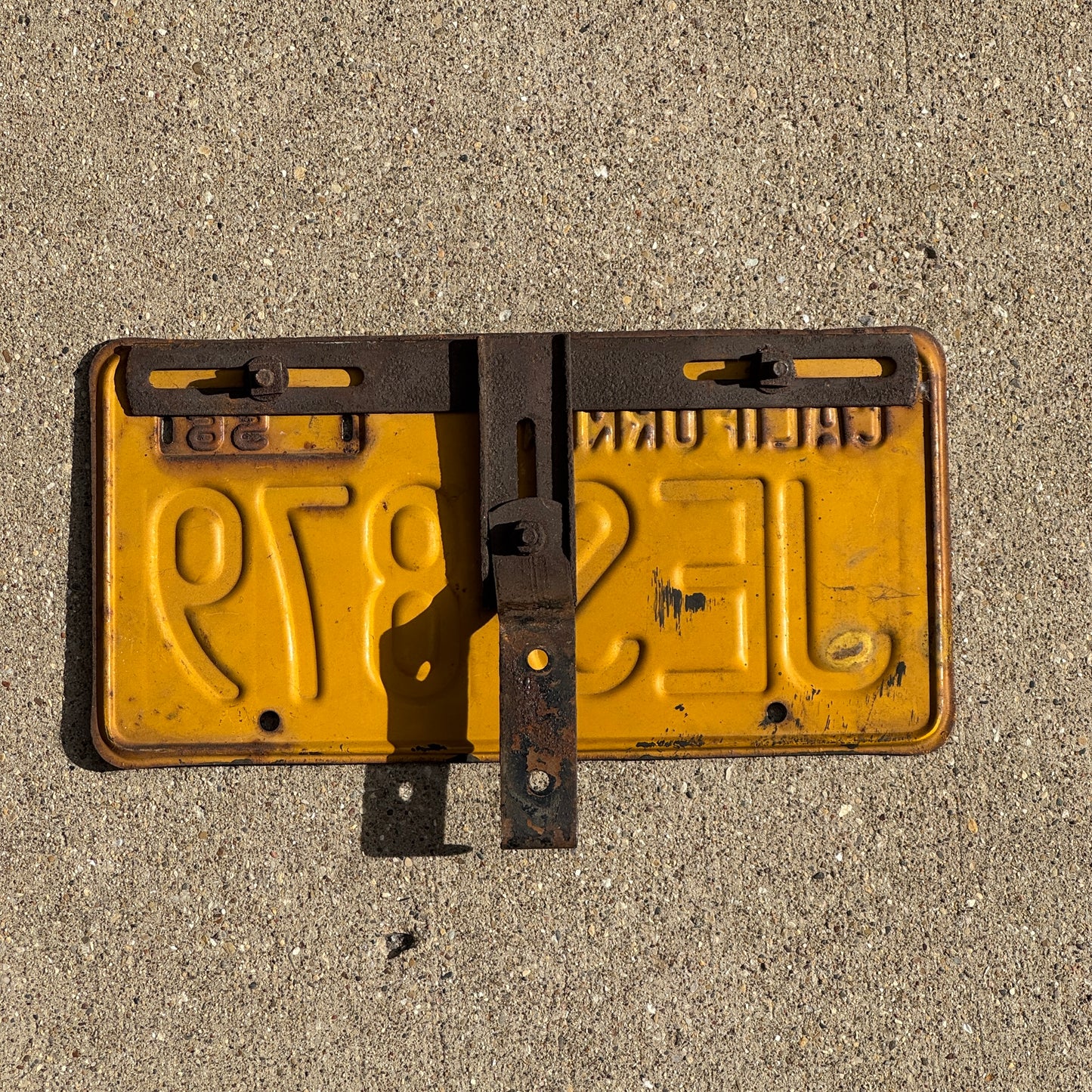 1956 California License Plate Auto Tag JES 879