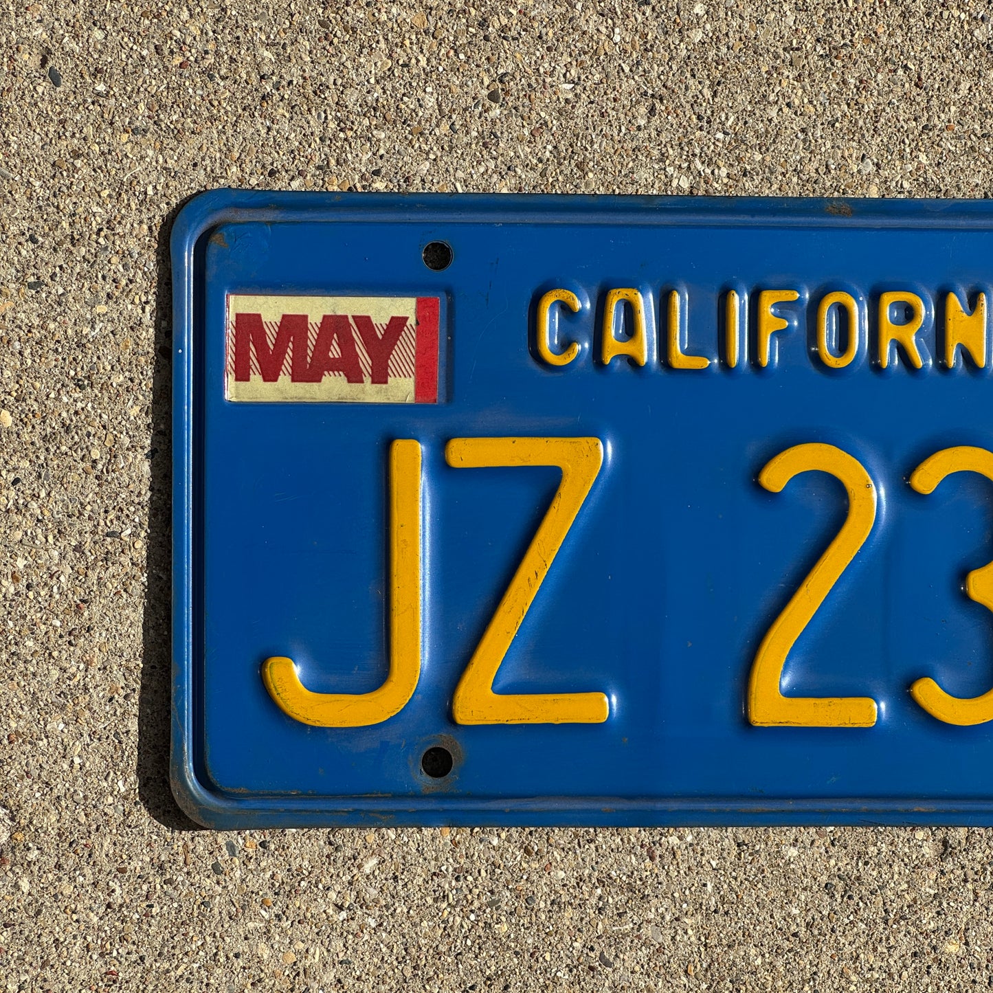 1969 California License Plate Auto Tag JZ 2363