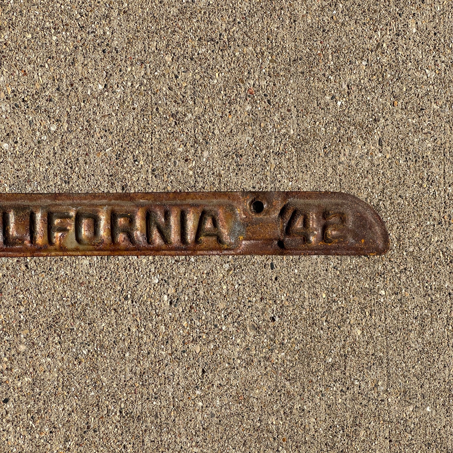 1942 California Tab License Plate Auto Tag