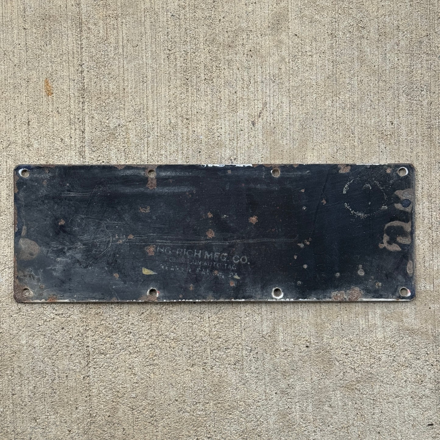 1914 California Porcelain License Plate Auto Tag 80340