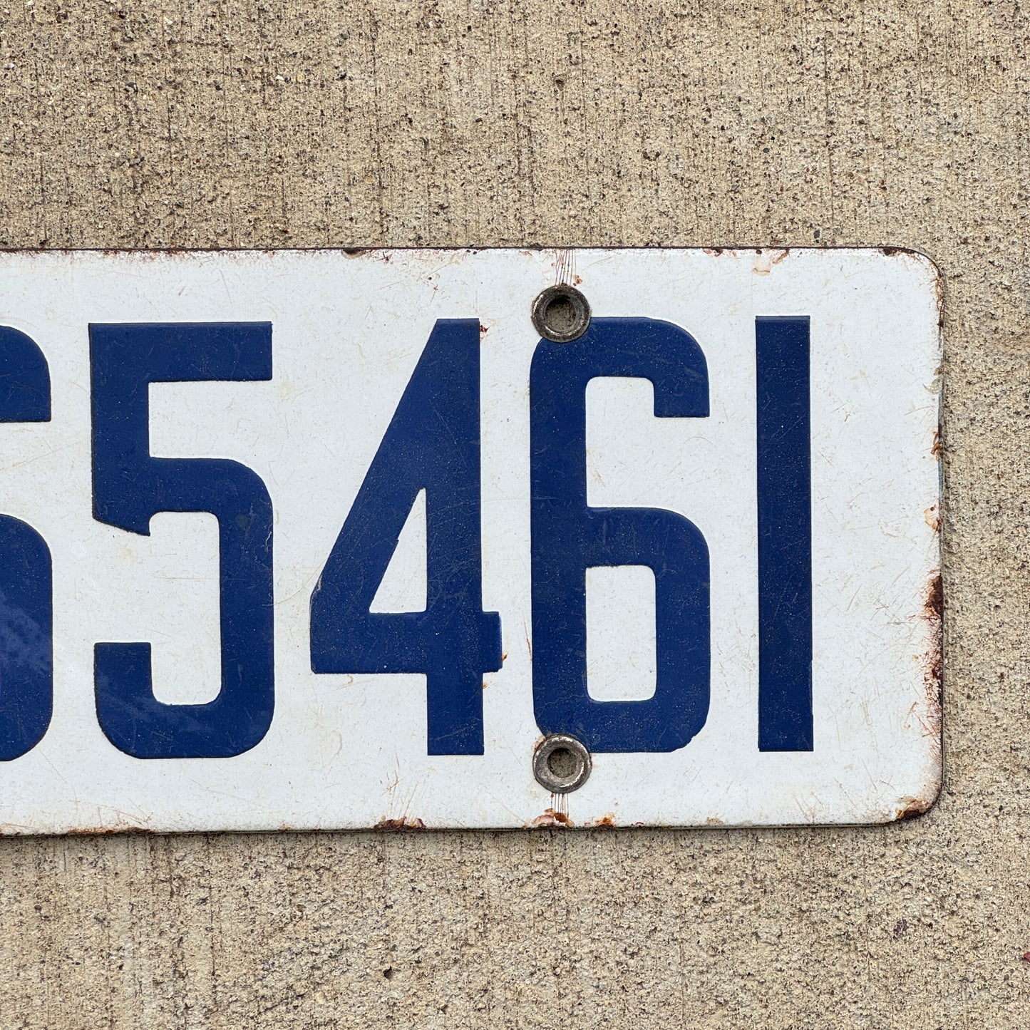 1916 1919 California Porcelain License Plate Auto Tag 1918 Number 465461