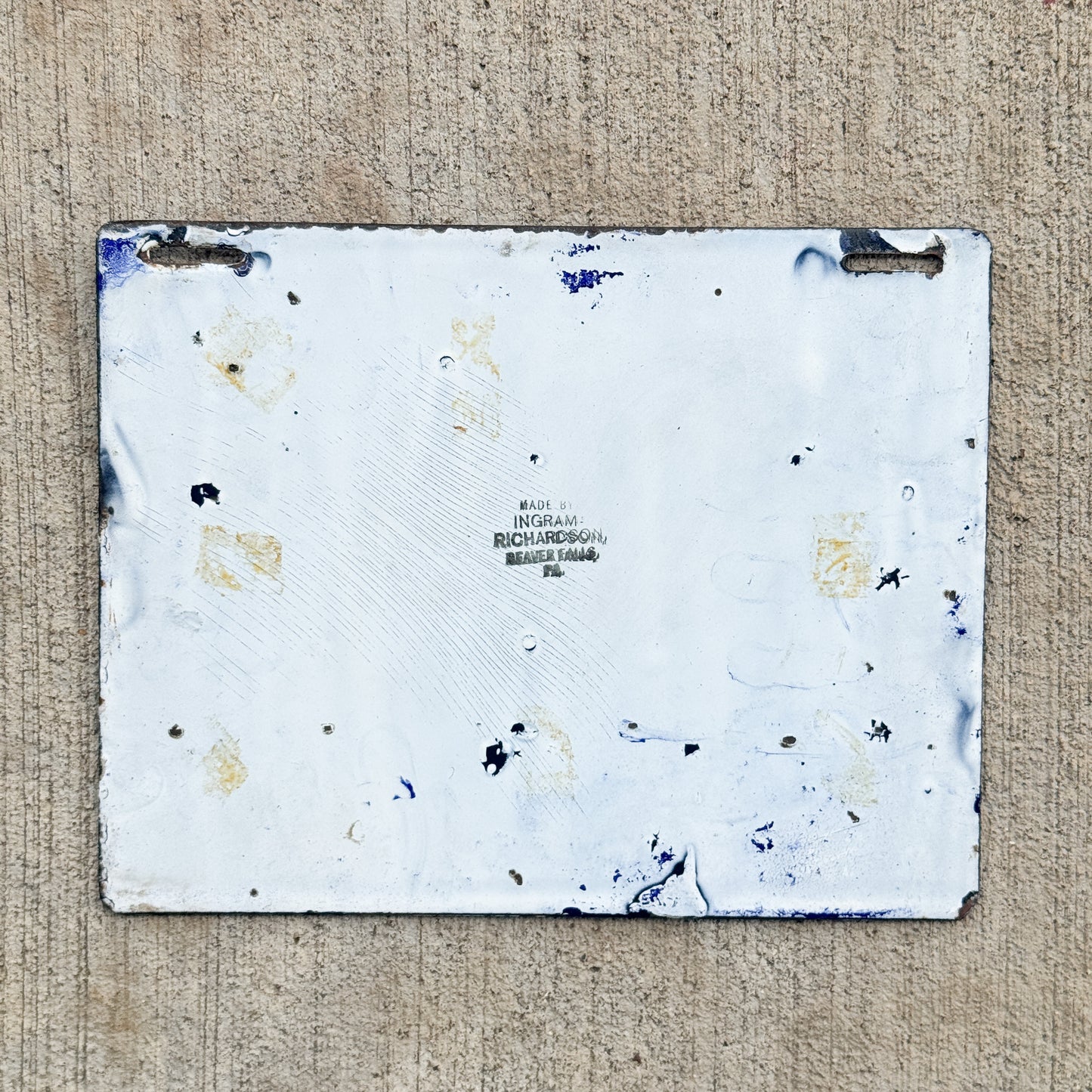 1906 Pennsylvania Porcelain License Plate Auto Tag 2 Low Number Four Digit 5336