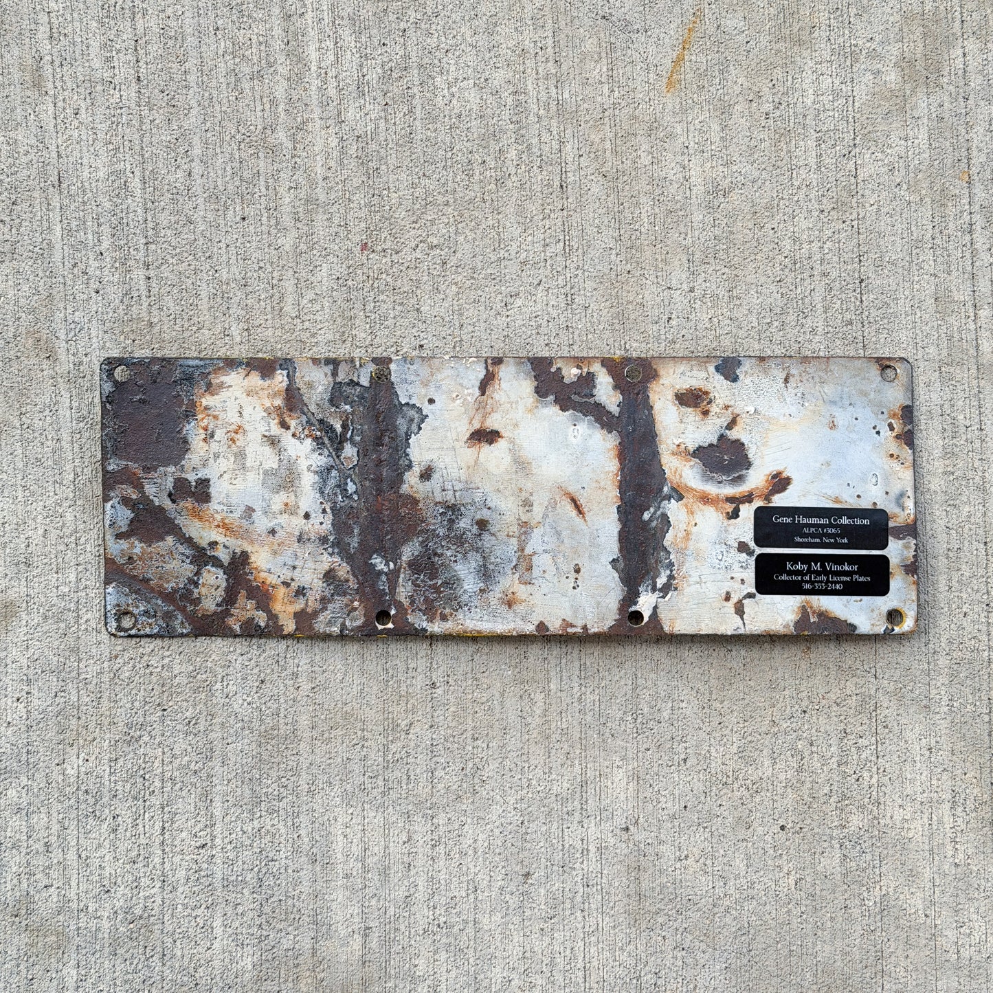 1915 California Porcelain Used Car Dealer License Plate Auto Tag Very Hard to Find Type L 150