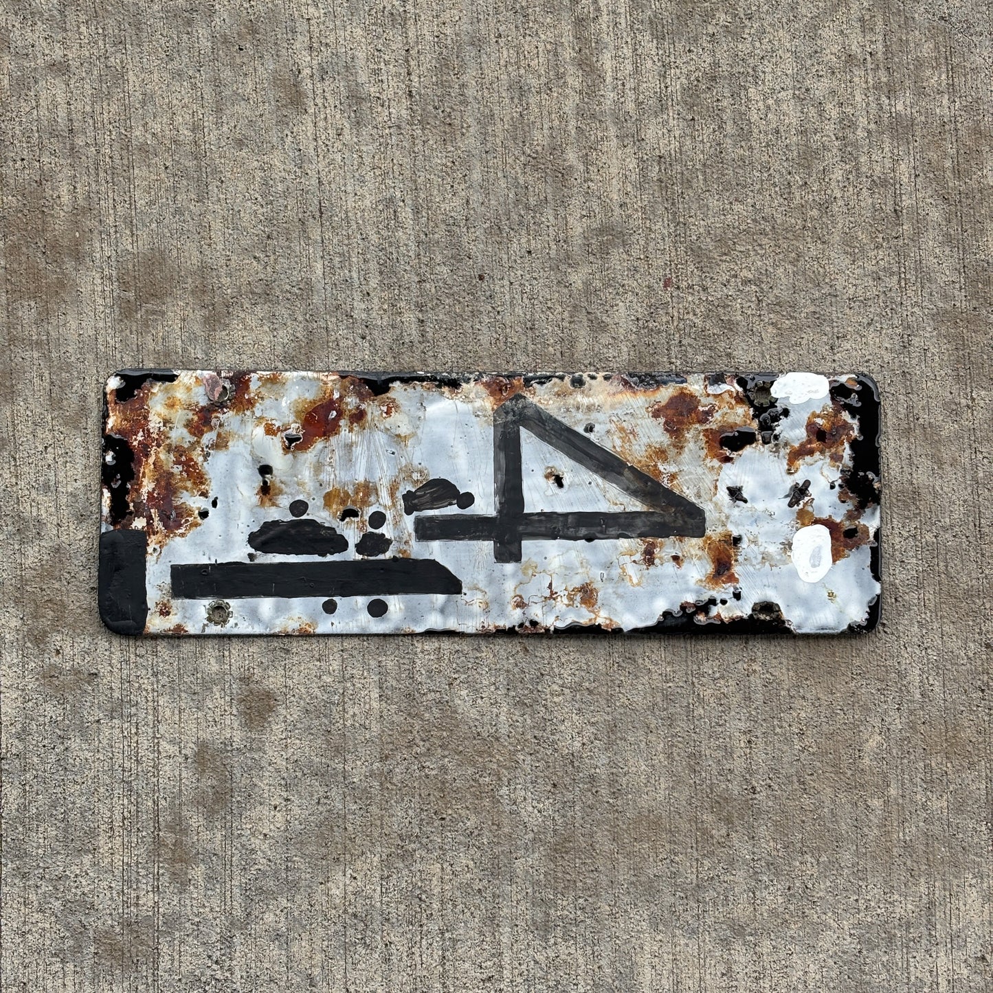 1916 California Porcelain License Plate Auto Tag Natural 1916 24919