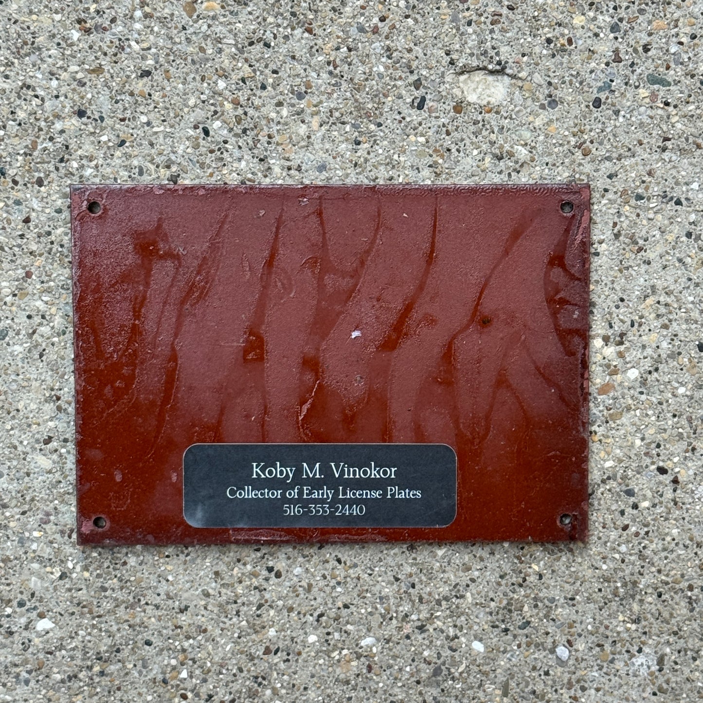 1943 Ohio Push Cart License Plate Auto Tag Columbus Wood Not Metal 436