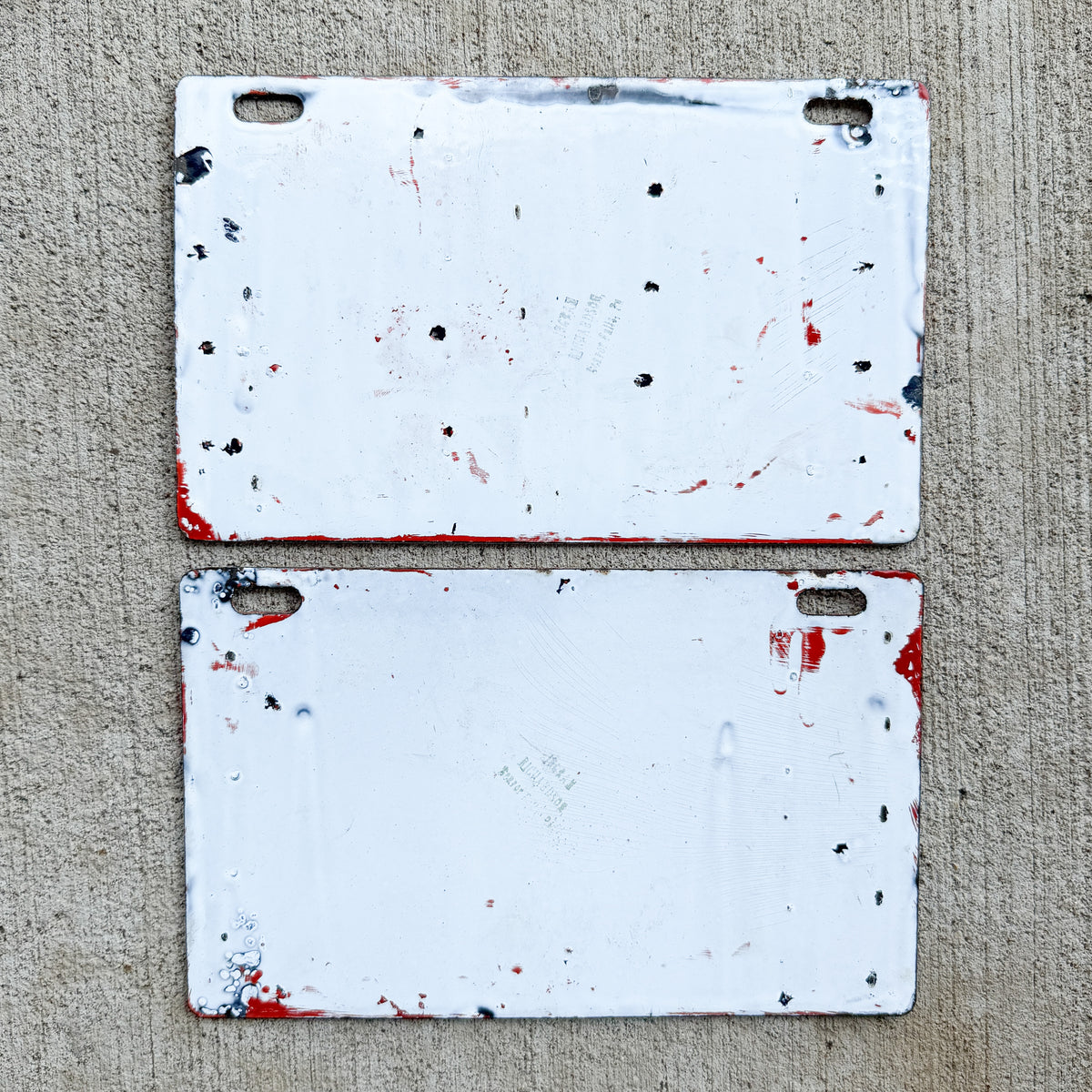 1907 Pennsylvania Porcelain License Plate Pair Auto Tag High Quality 15616