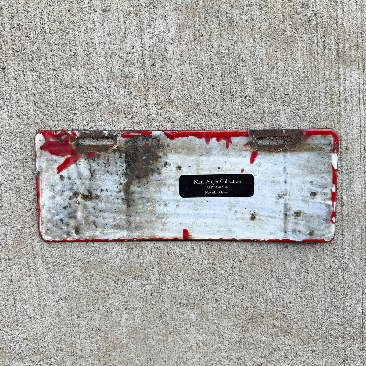 1915 1916 West Virginia Porcelain License Plate Auto Tag Low Number Four Digit 1018
