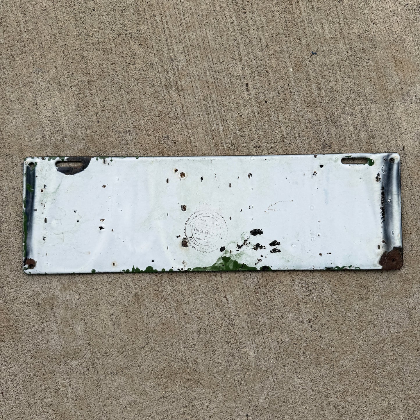 1912 Connecticut Porcelain License Plate Auto Tag Low Number Four Digit 3017