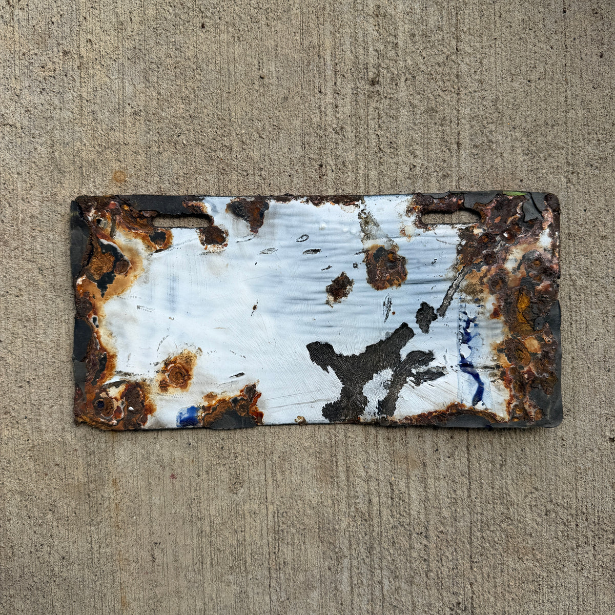 1914 Colorado Porcelain License Plate Auto Tag Low Number Four Digit 9105