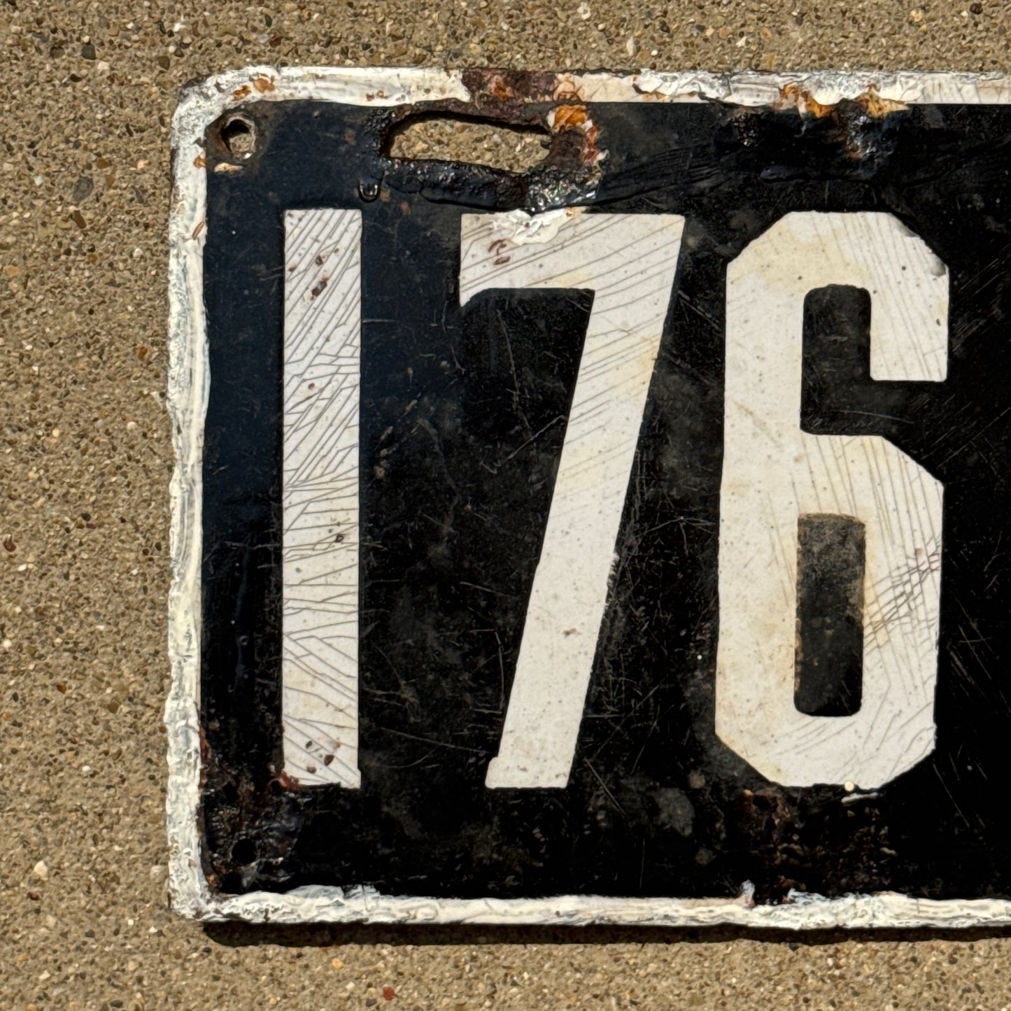 1915 Georgia Porcelain License Plate Auto Tag Only Porcelain Year 17677