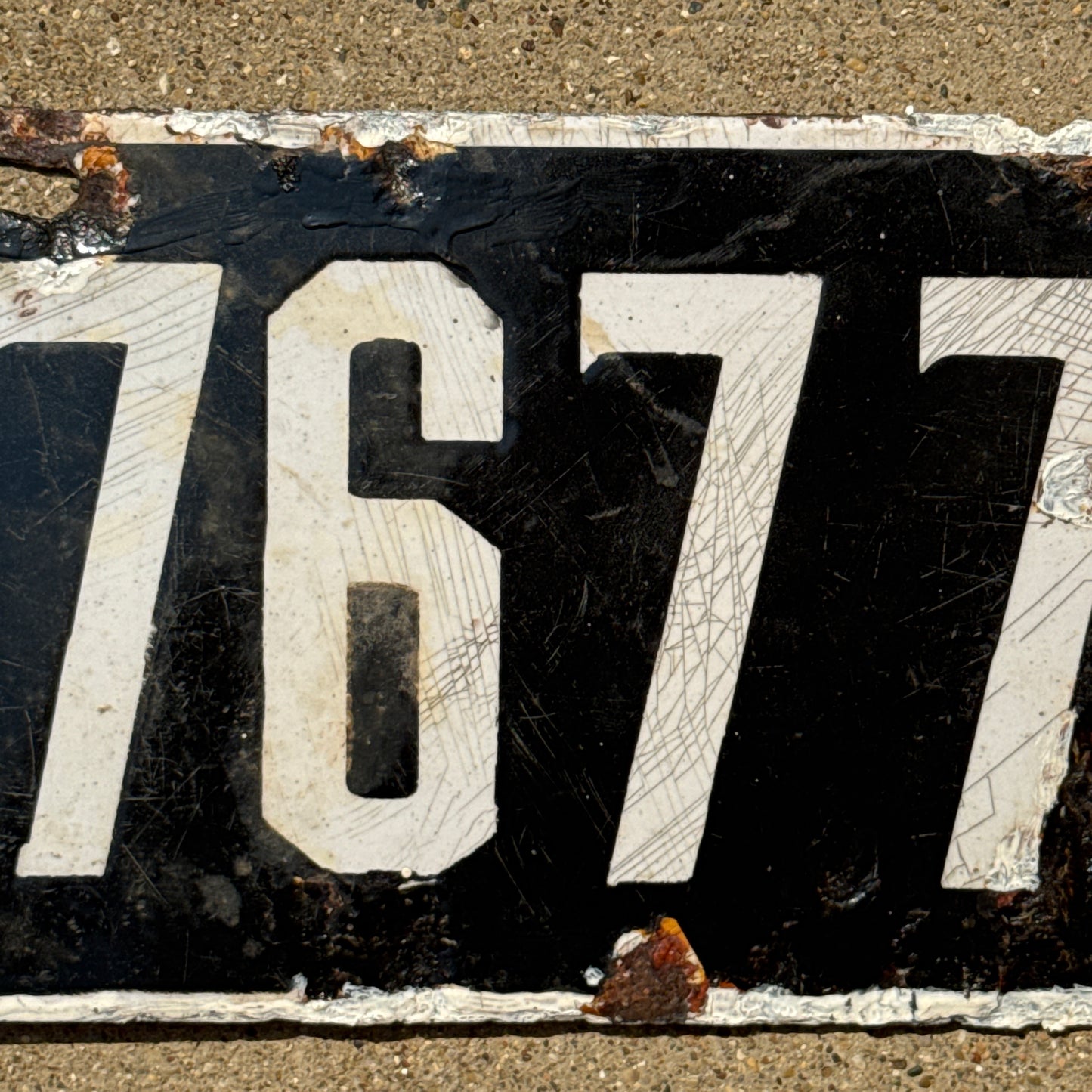 1915 Georgia Porcelain License Plate Auto Tag Only Porcelain Year 17677