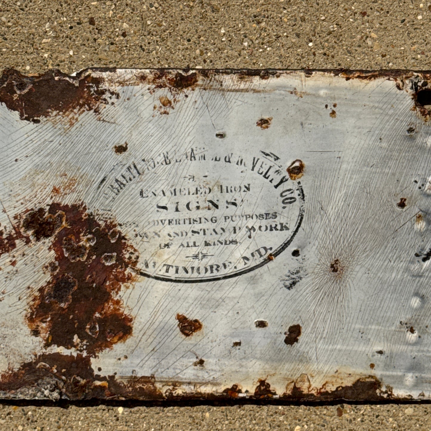 1915 Georgia Porcelain License Plate Auto Tag Only Porcelain Year 17677