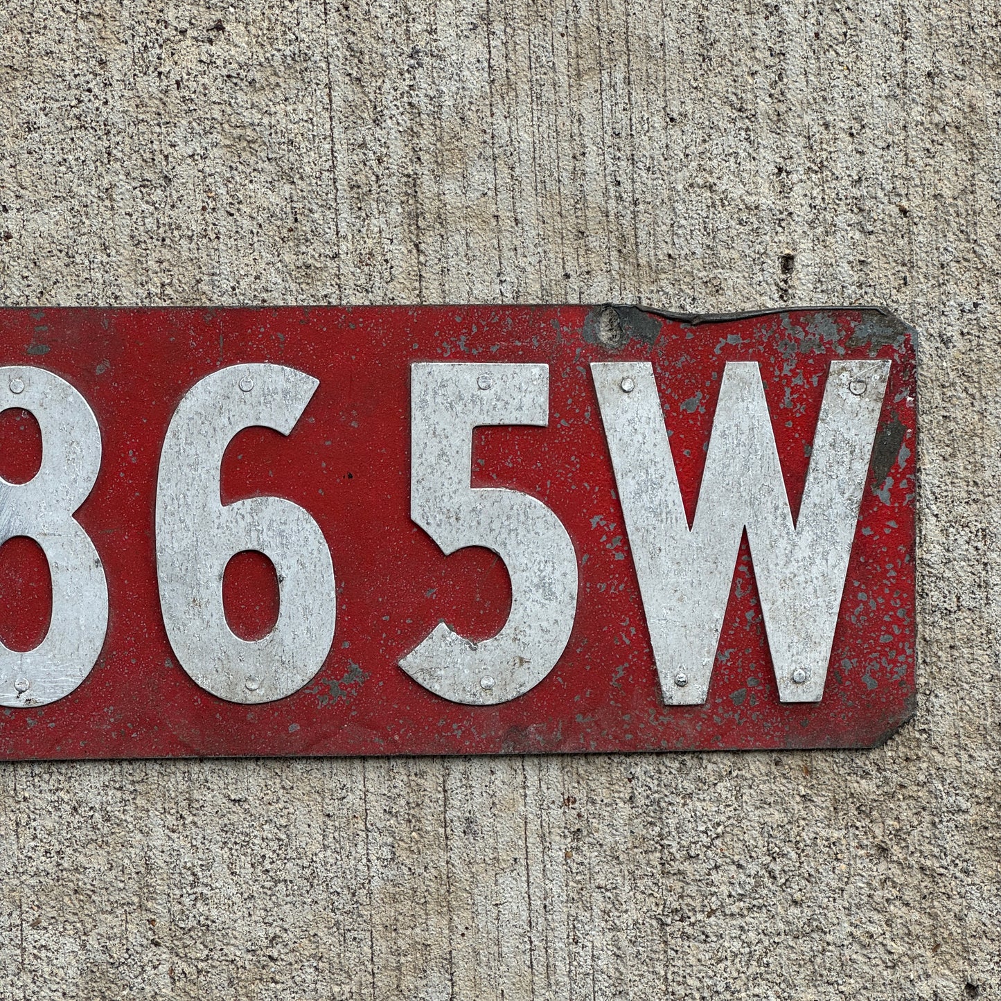 1912 Wisconsin License Plate Auto Tag 12865 W
