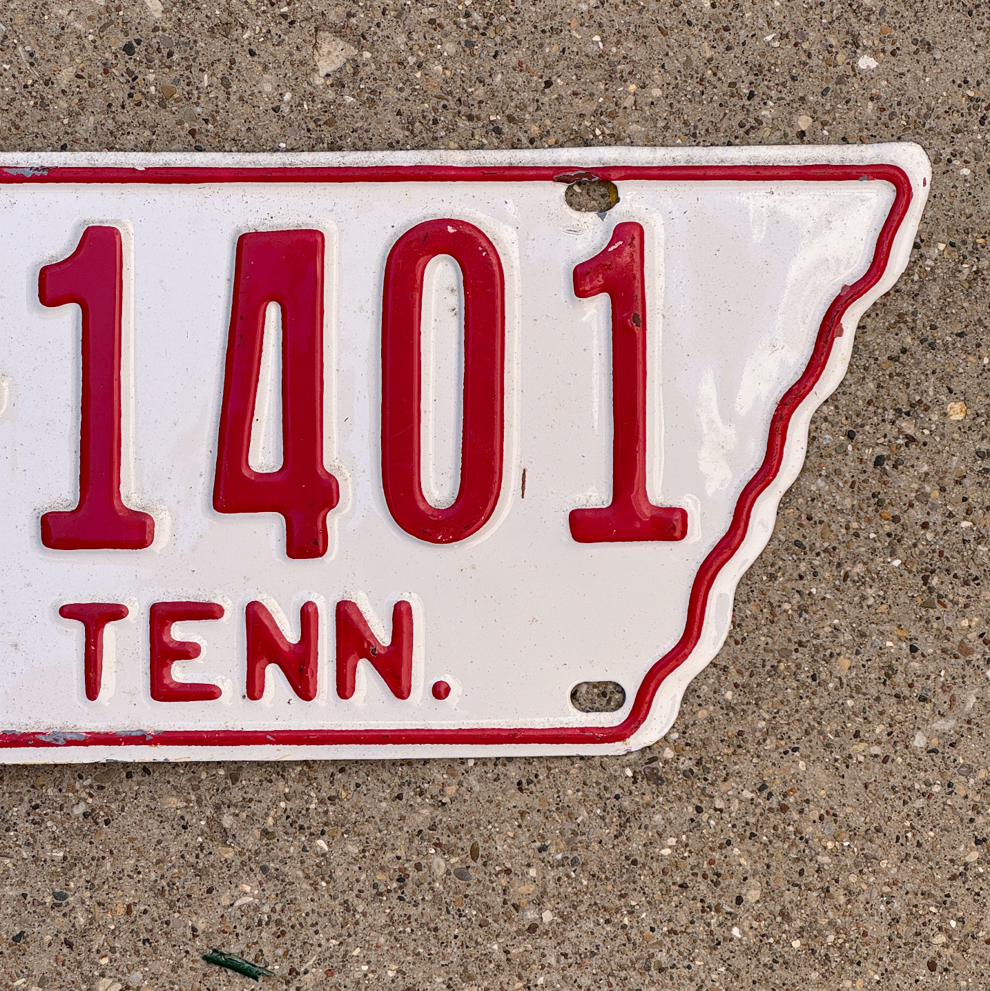 1955 Tennessee License Plate Auto Tag State Shape 37 1401