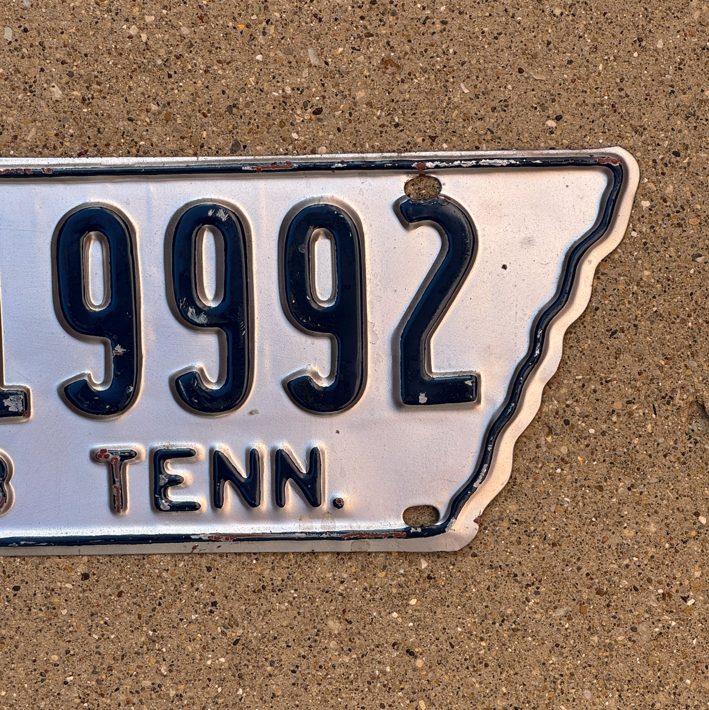 1953 Tennessee License Plate Auto Tag 999 Repeat Repeating State Shape 119992
