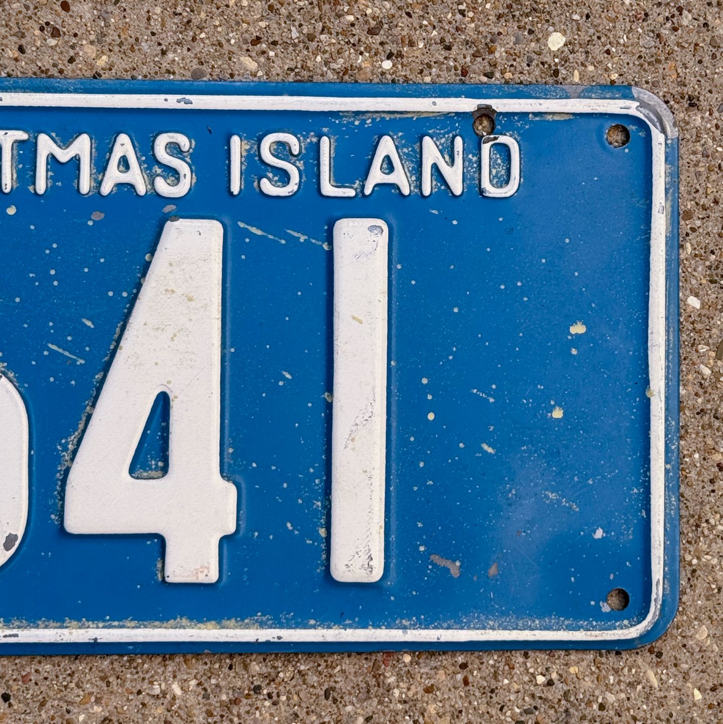 1972 Christmas Island License Plate Auto Tag 641
