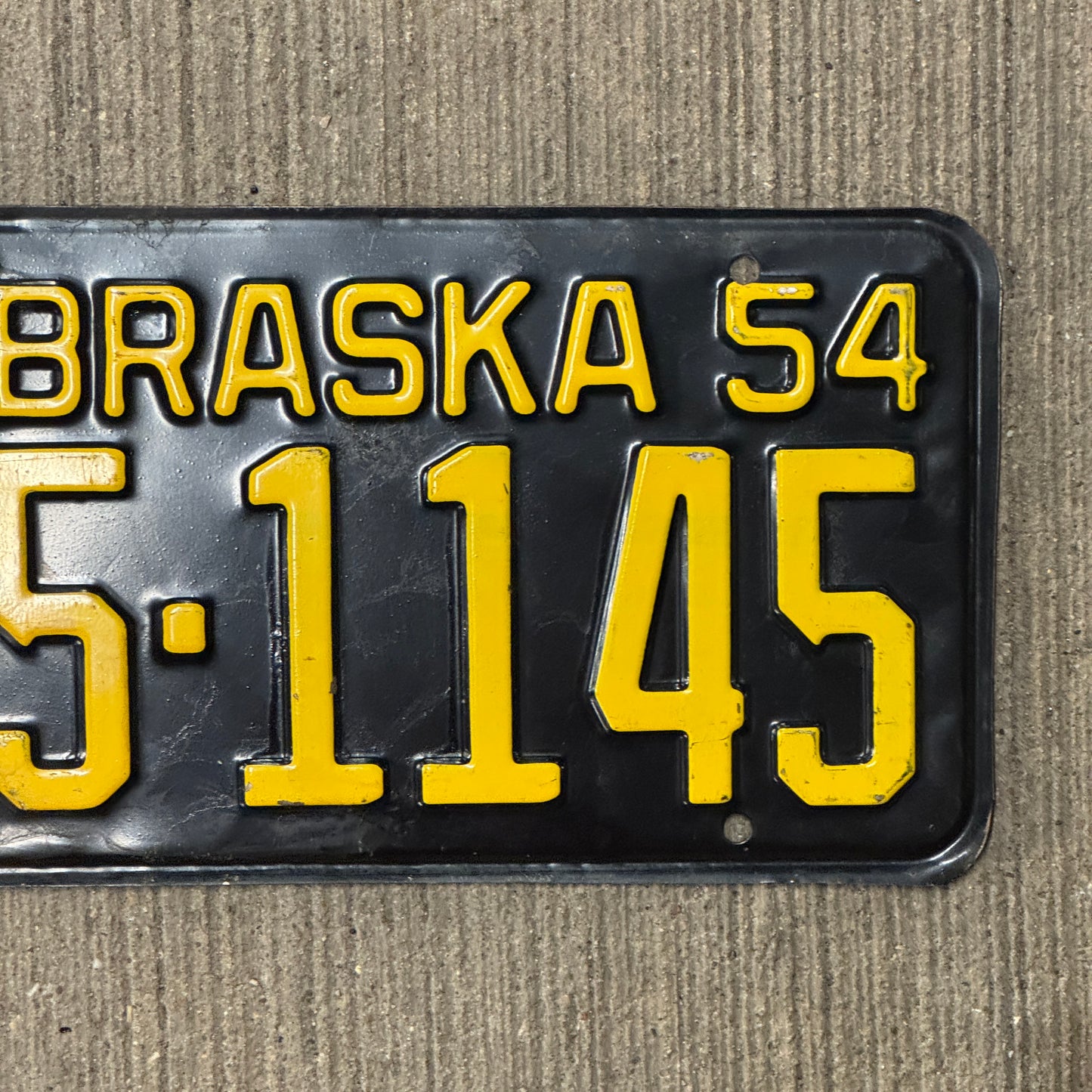 1954 Nebraska License Plate Auto Tag 15 1145