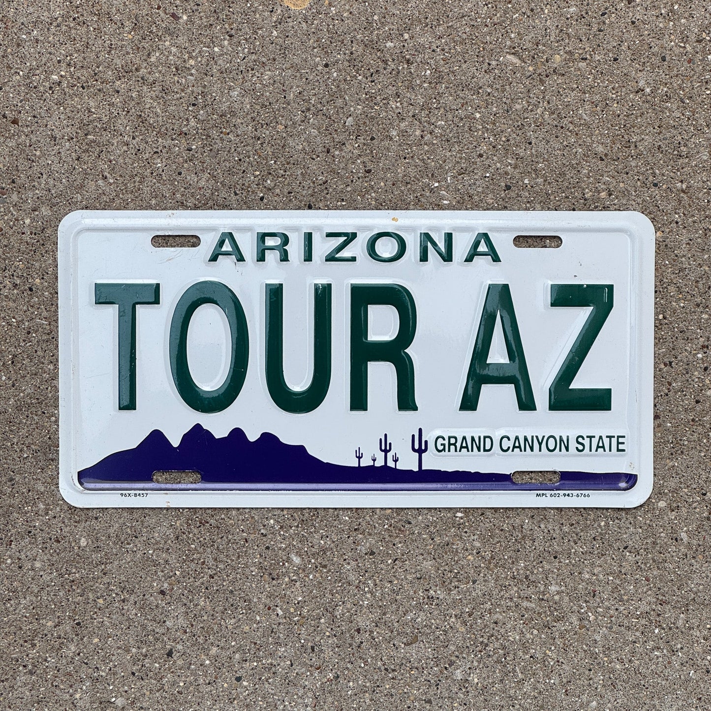 Photo of a Arizona Booster License Plate Auto Tag Garage Decor Vintage Grand Canyon State Souvenir TOUR AZ