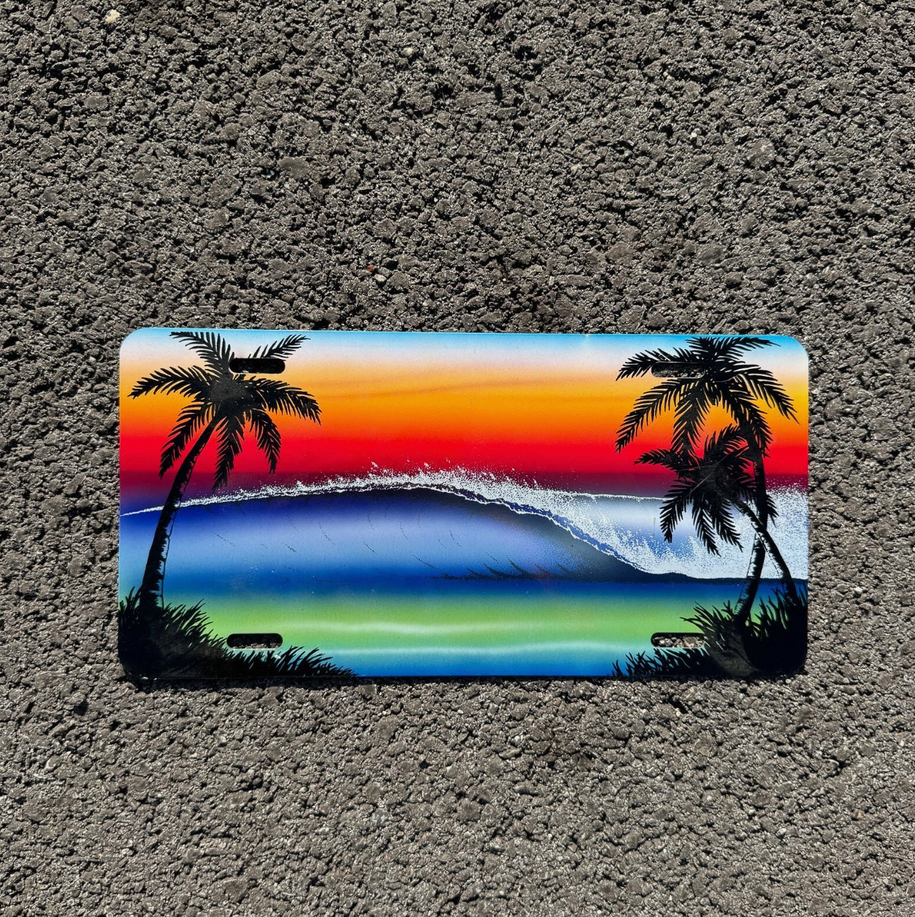 Photo of a Hawaii Booster License Plate Auto Tag Garage Decor Vintage Florida California Beach Beachy