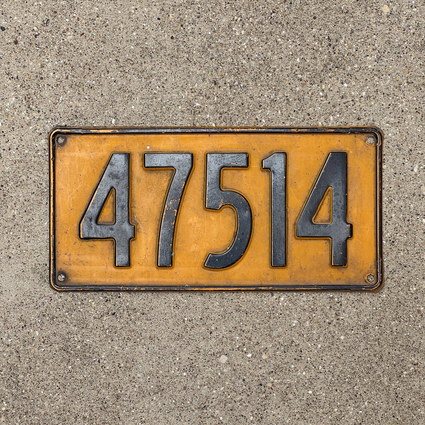 Photo of a Semi Truck Registration License Plate Auto Tag Garage Decor Vintage Tag Sign 47514