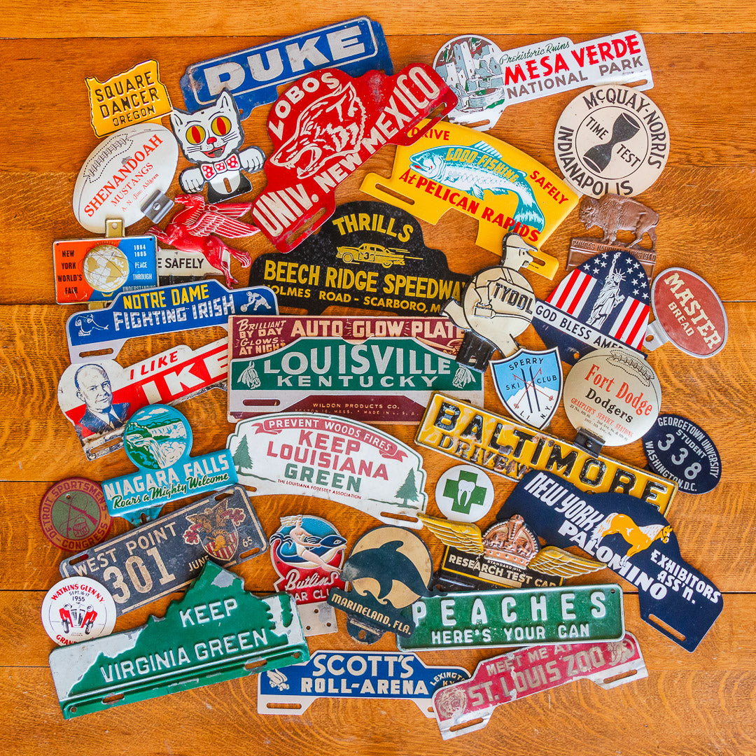 Getting to Know Vintage License Plate Toppers