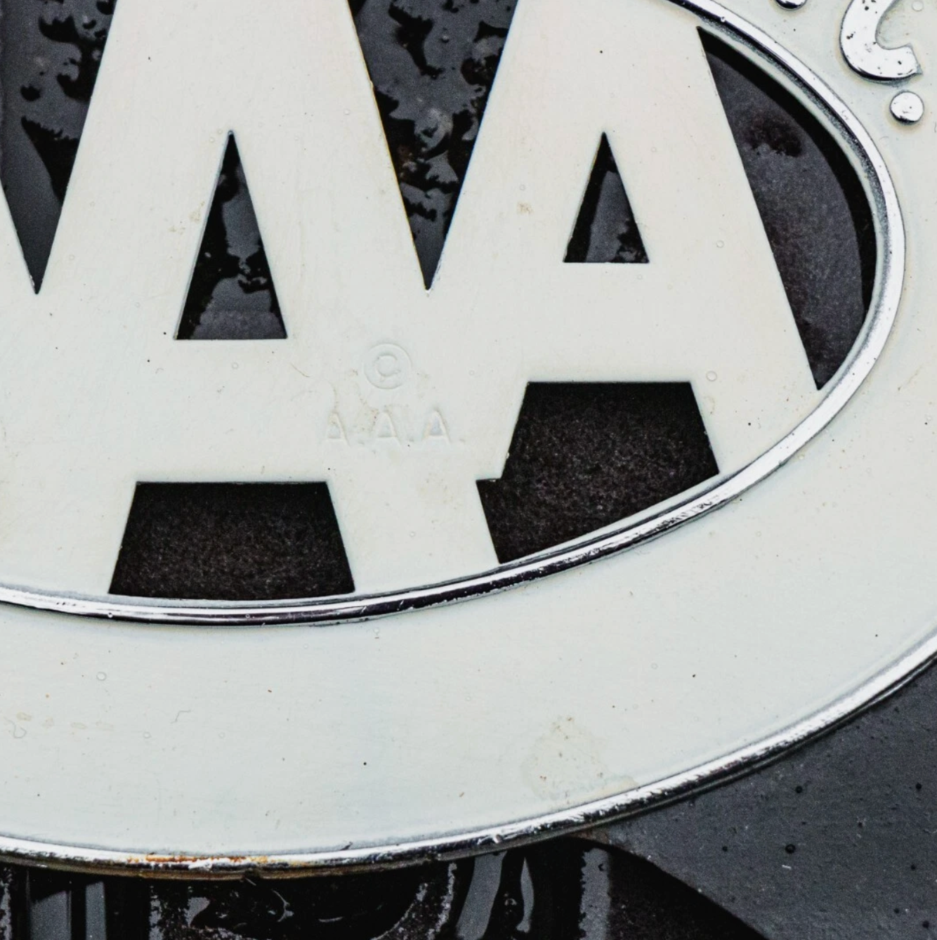 1950 Era Washington DC License Plate Topper Auto Tag Metal Car Badge Motor Club Automobile AAA