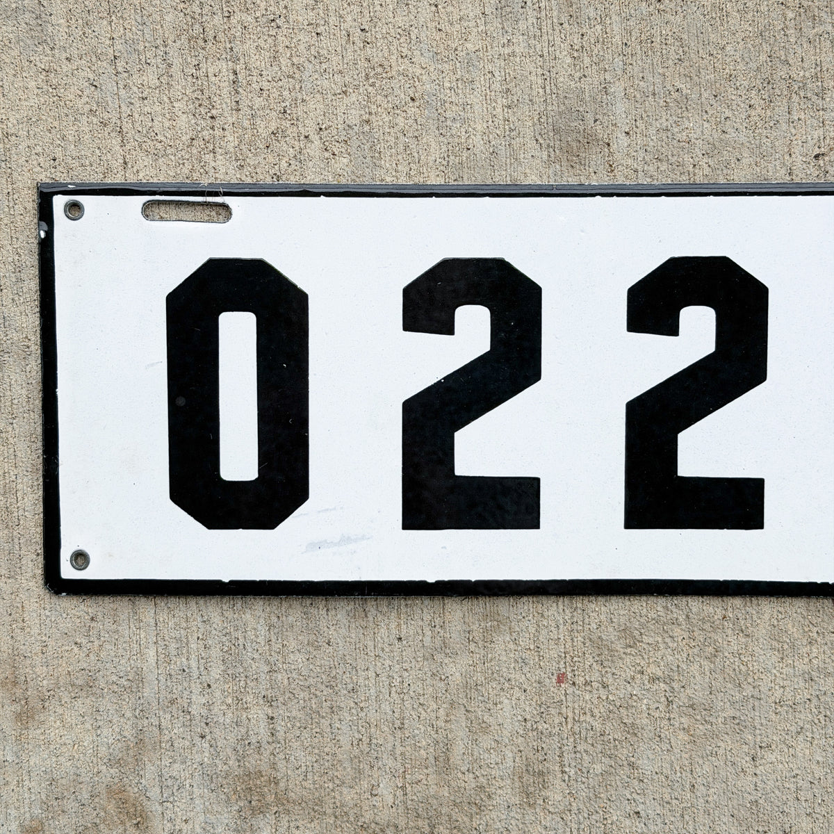 Photo of a 1910 Vermont Porcelain Dealer License Plate Auto Tag Garage Decor Vintage High Quality 022 with original patina