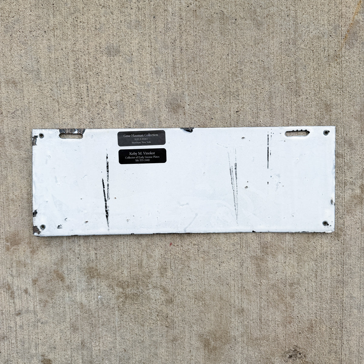 Photo of a 1910 Vermont Porcelain Dealer License Plate Auto Tag Garage Decor Vintage High Quality 022 with original patina