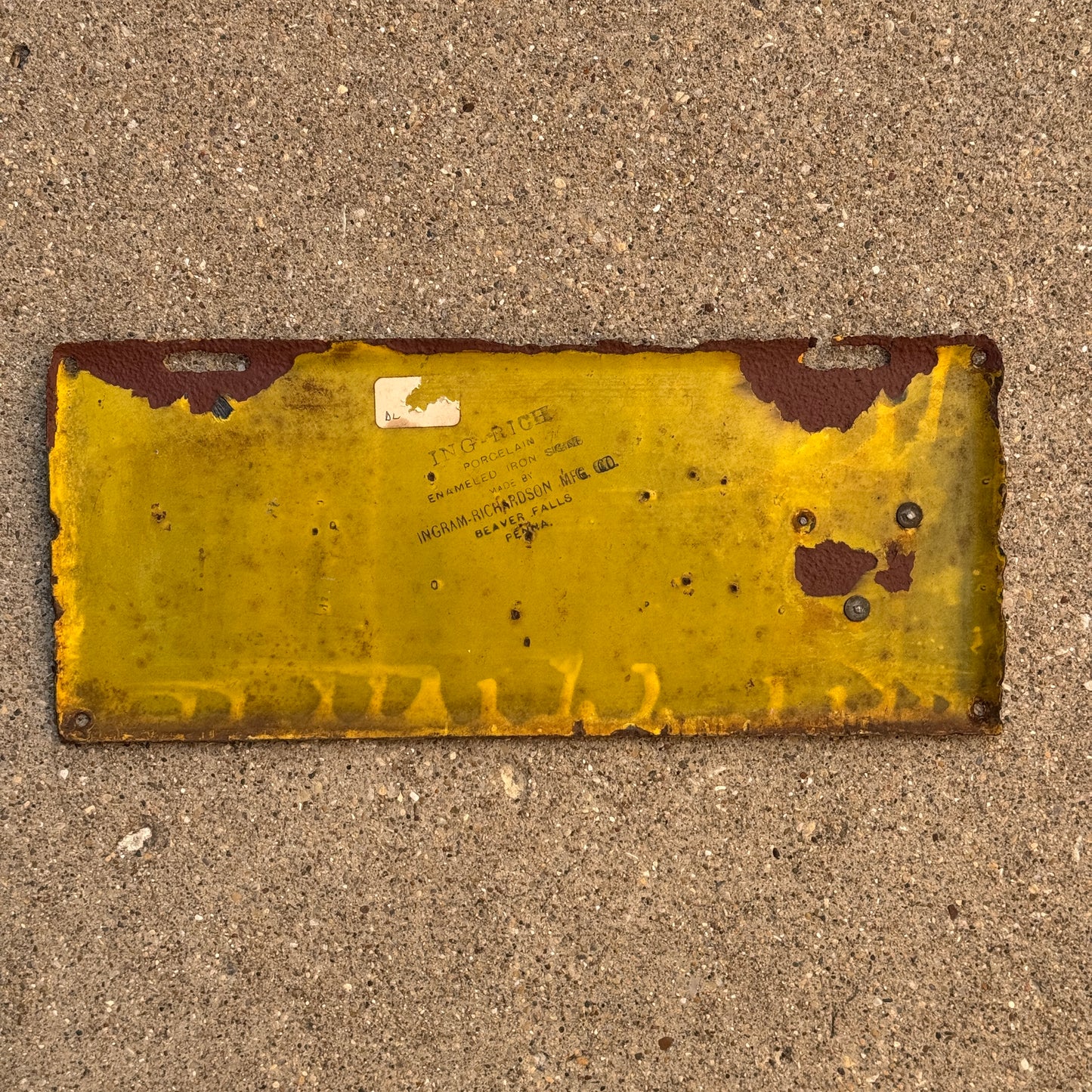 1911 Pennsylvania Porcelain License Plate Auto Tag BEVELED 31852