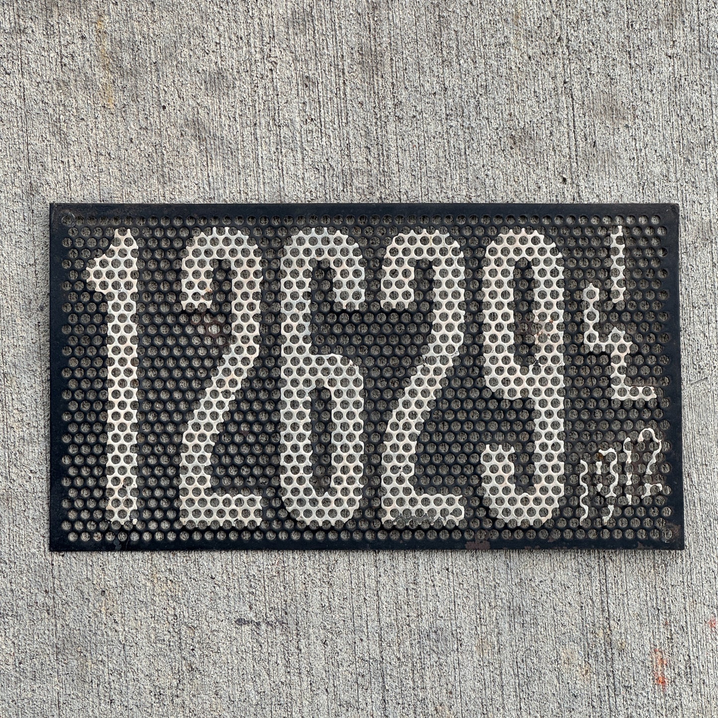Photo of a 1912 Illinois License Plate Auto Tag Garage Decor Vintage Front Plate Radiator Screen Design 12629 with original patina