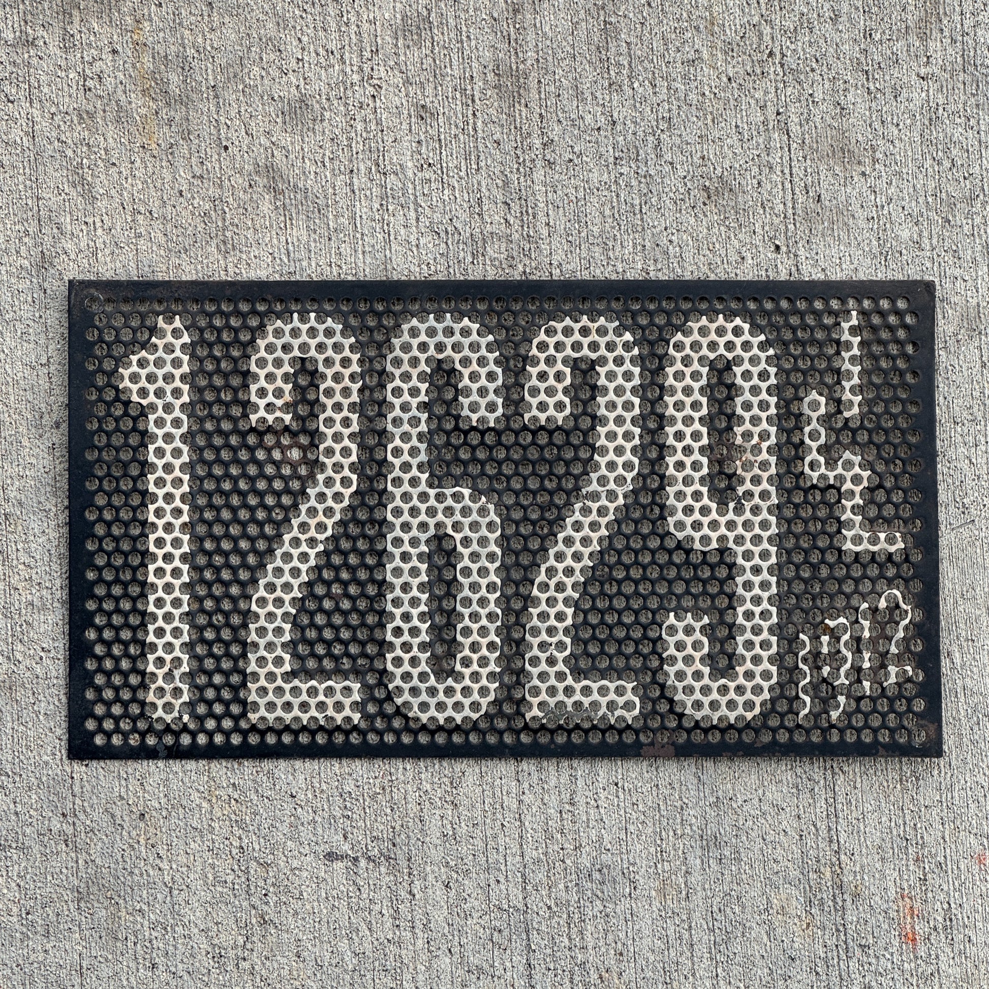 Photo of a 1912 Illinois License Plate Auto Tag Garage Decor Vintage Front Plate Radiator Screen Design 12629 with original patina
