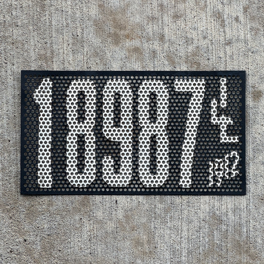 Photo of a 1912 Illinois License Plate Auto Tag Garage Decor Vintage Front Plate Radiator Screen Design 18987 with original patina