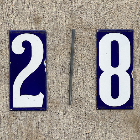 1912 Texas Porcelain Metal Insert Separator Rod for Prestate License Plate Auto Tag Vintage Hard to Find